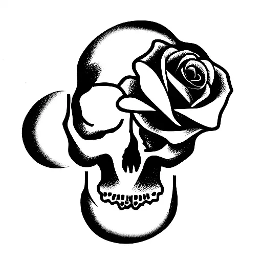Skull With Roses