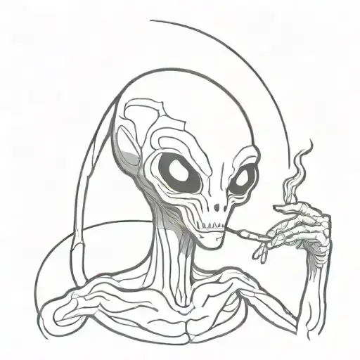 Friendly Smoking Alien