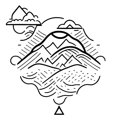 A Serene Sunset Over A Mountain Peak