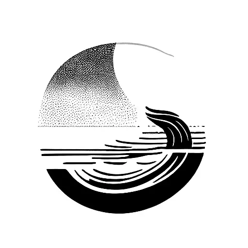 Ombre Sunset With Waves