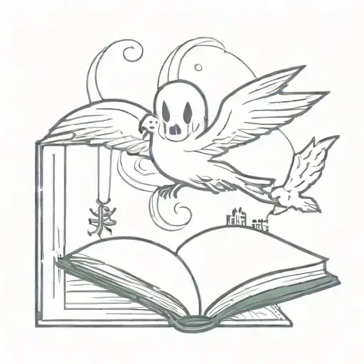 Book And Ghost Flying