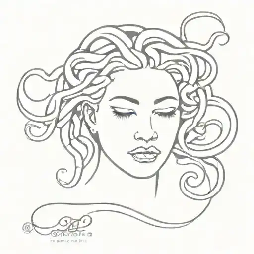 Fine Line Medusa Head