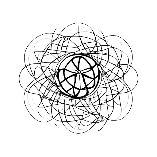 A Minimalist Design Combining The Red Spider Flower And A Logistics Symbol