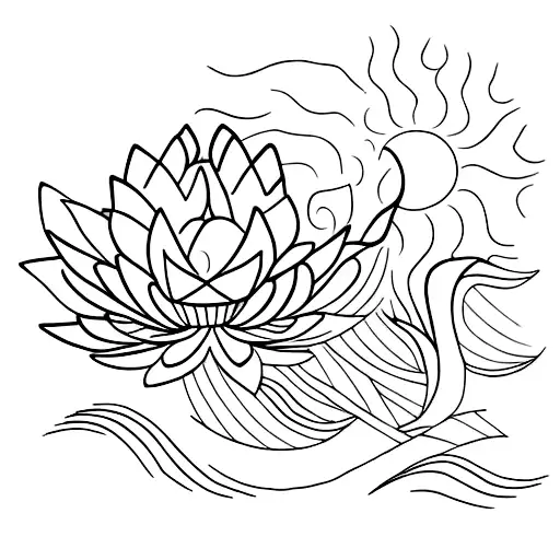 Lotus With Sun