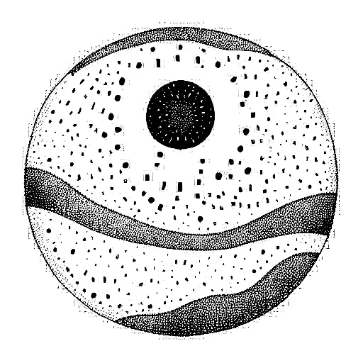 Moon Dots Abstract Sun