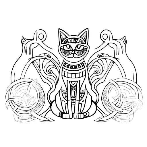 Cat Spiritual Tribal