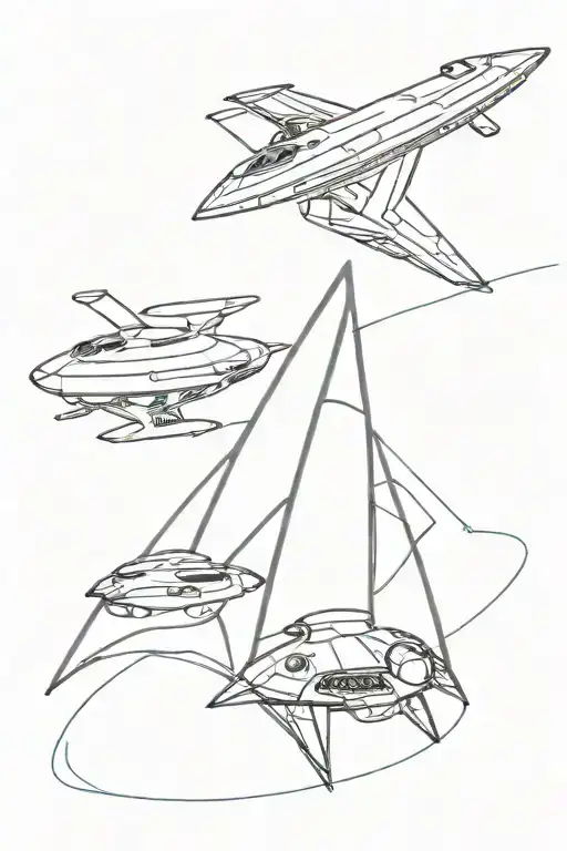 Star Trek Voyager Ship Flying