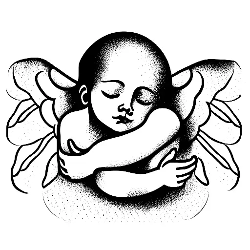 Sleepy Cherub With Golden Slumbers Underneath