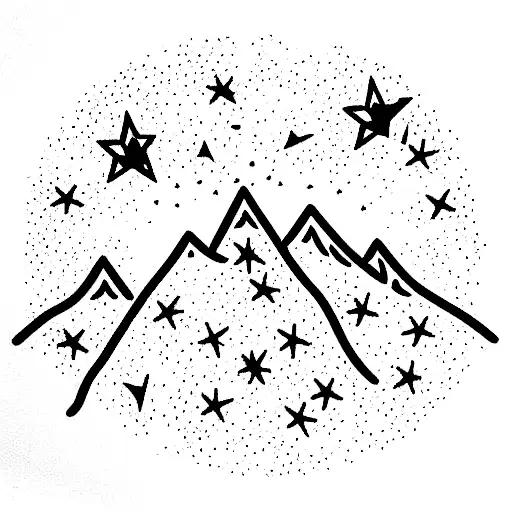 A Small Mountain Under Three Stars