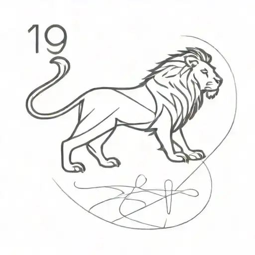 Lion And Numbers 1906