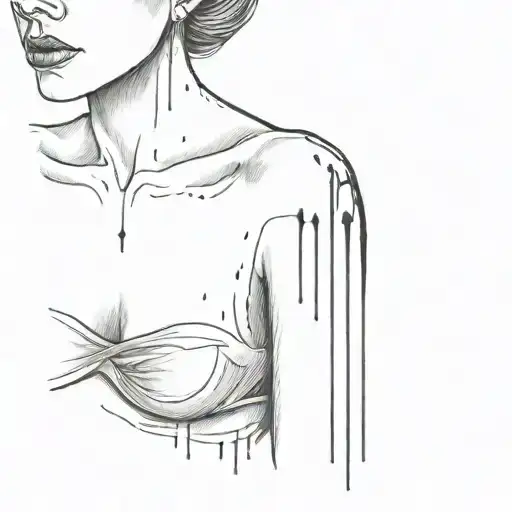 Dripping Down Breast