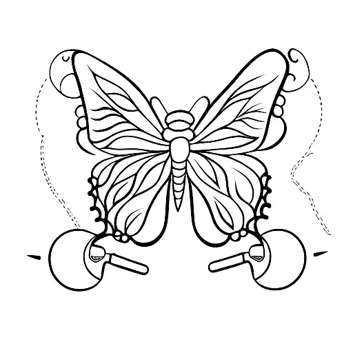 Butterfly And Guitar