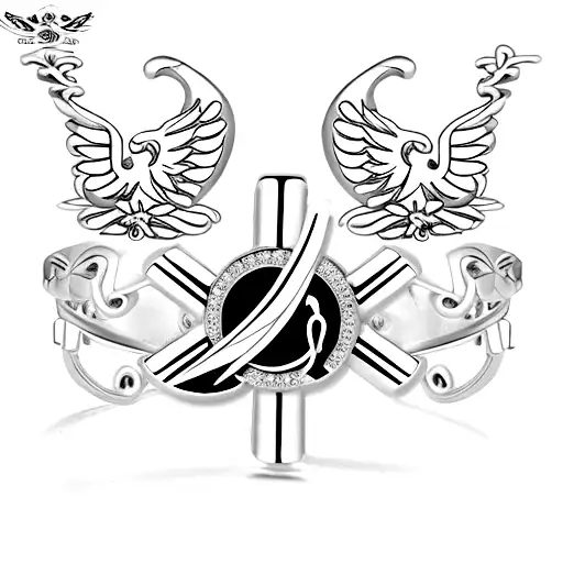 Christian Cross Arm Band With Two Bands