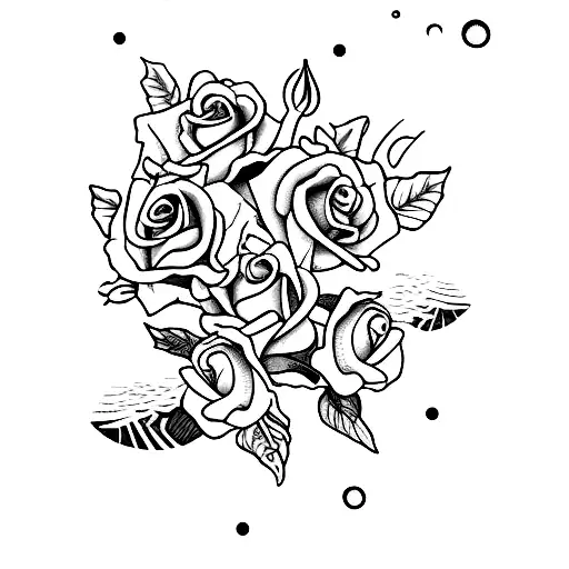 Dolphin And Rose And Cross