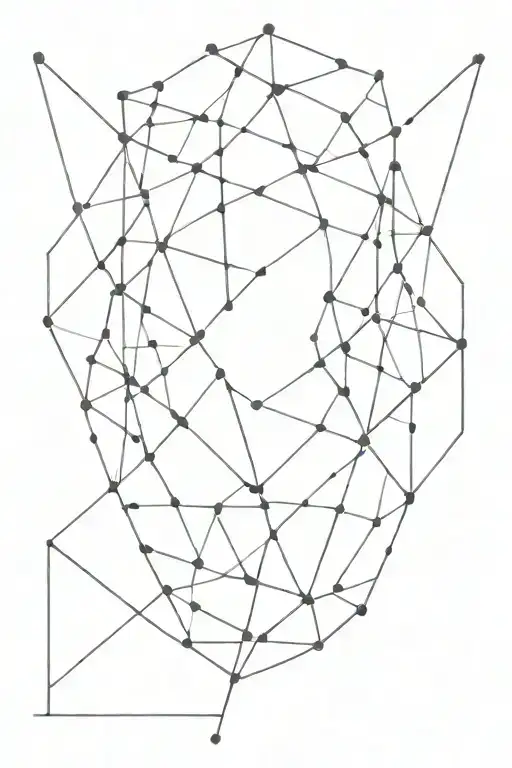 Tattoo With Lines Connecting Different Types