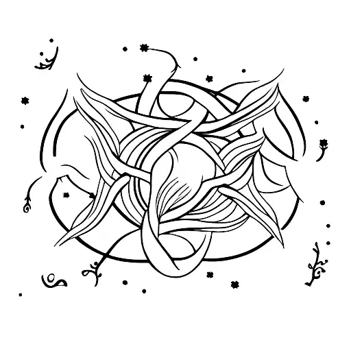 A Tattoo Of A Vine Creating The Constellation Of Hercules