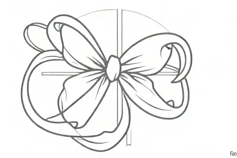 Little Cute Bow On The Cross