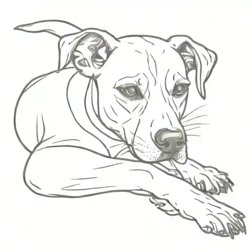 Dog With Legs Crossed