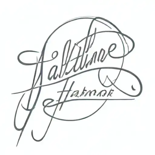 Halftime Logo In Script Font
