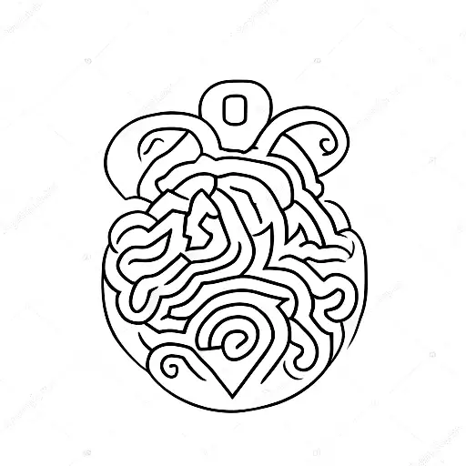 Simple Libra Symbol With A Brain On One Scale And A Heart On The Other