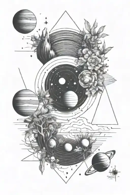 Solar System And Nature Background Forearm