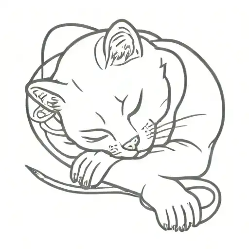 Car Mechanic Kitten Sleeping