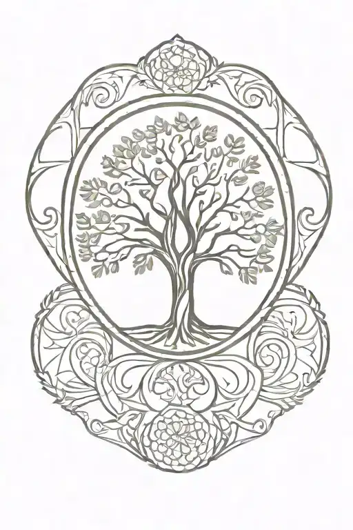 Mandala Circle Tree Of Life