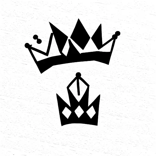Minimalist Crown Black Lines