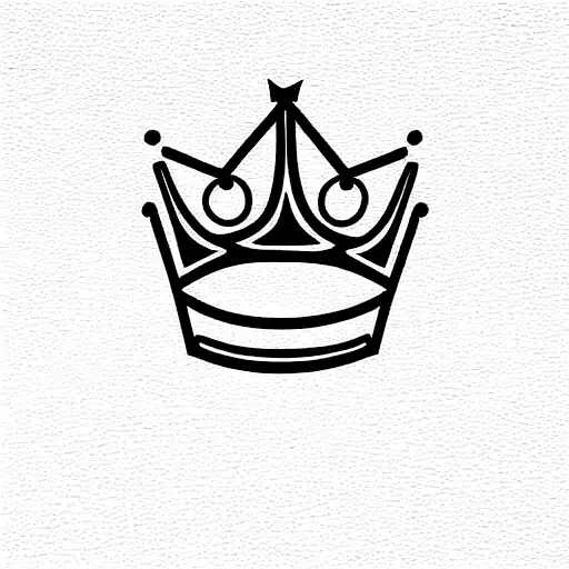 Minimalist Crown Black Lines