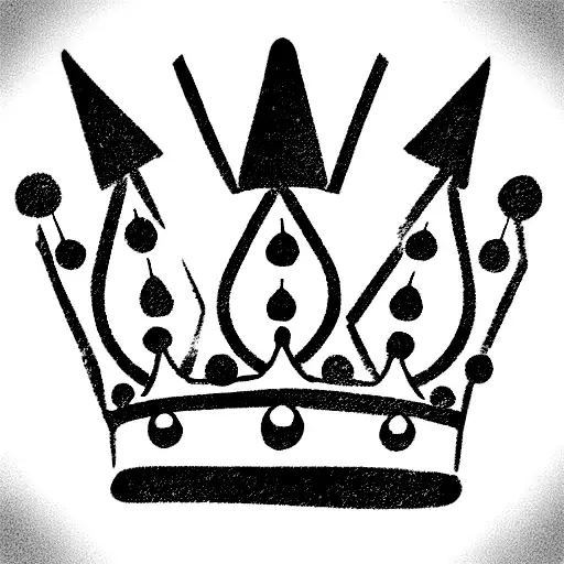 Minimalist Crown Black Lines