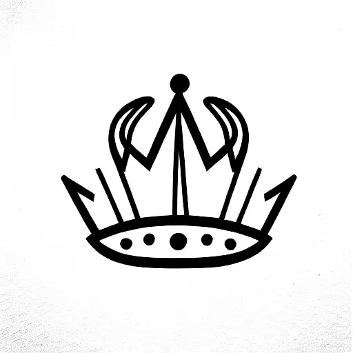 Minimalist Crown Black Lines