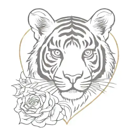 Baby Tiger Heart Shape