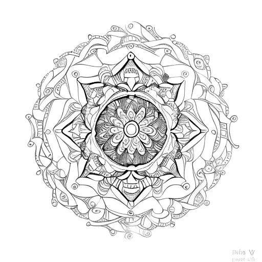 An Intricate Mandala Design Made Out Of Different Diy Tools