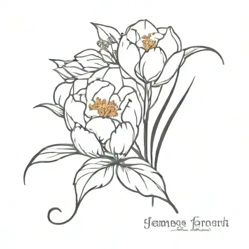 Family Birth Flower Bouquet