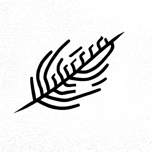 Broken Arrow With Fern Semicolon