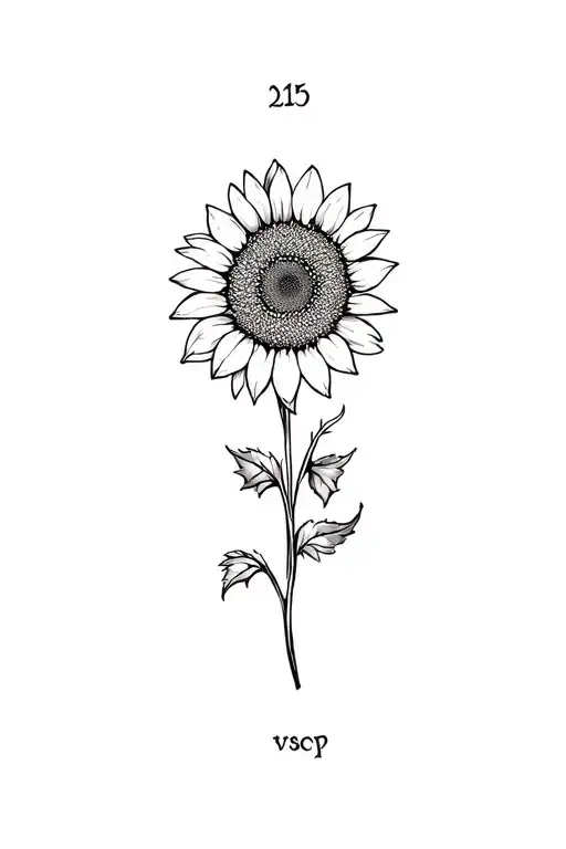 Sunflower Encompassing A Date