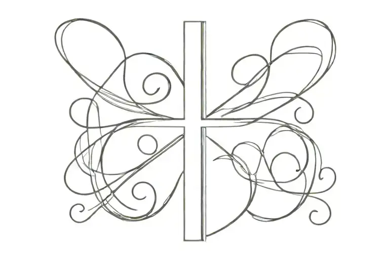 The Word Beloved With A Cross Intertwined