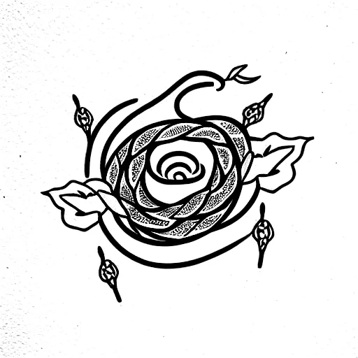 Snake Covered With Flovers