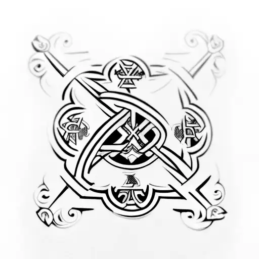 Orthodox Cross With A Dark Aesthetic