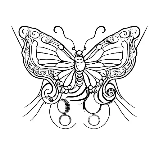 Semicolon Medusa With Butterfly Shape