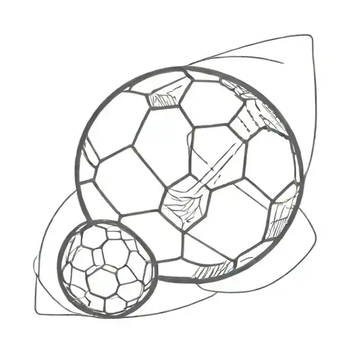 Soccer Ball With Lines Coming Out