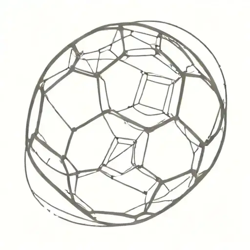 Soccer Ball From Which Lines Come Out From Above And Below And That They Surround The Ball