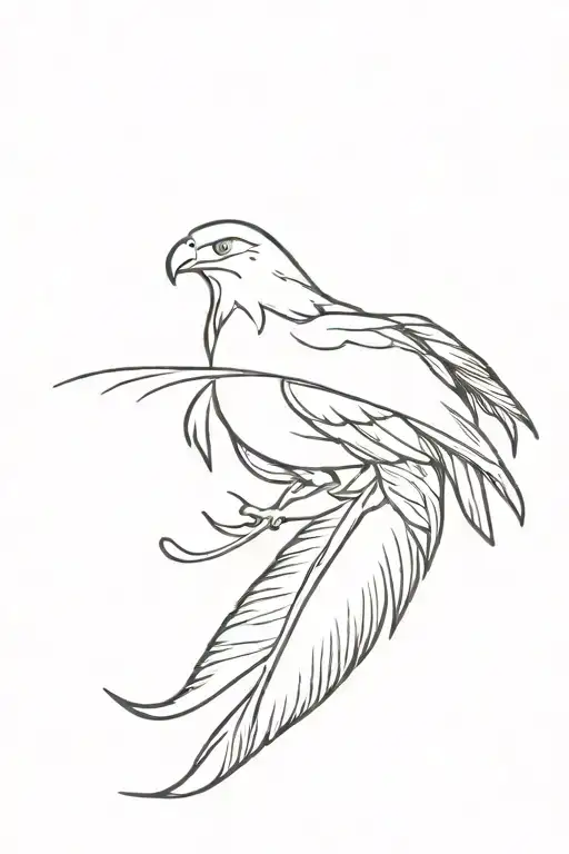 Eagle And Feather Feather Feather