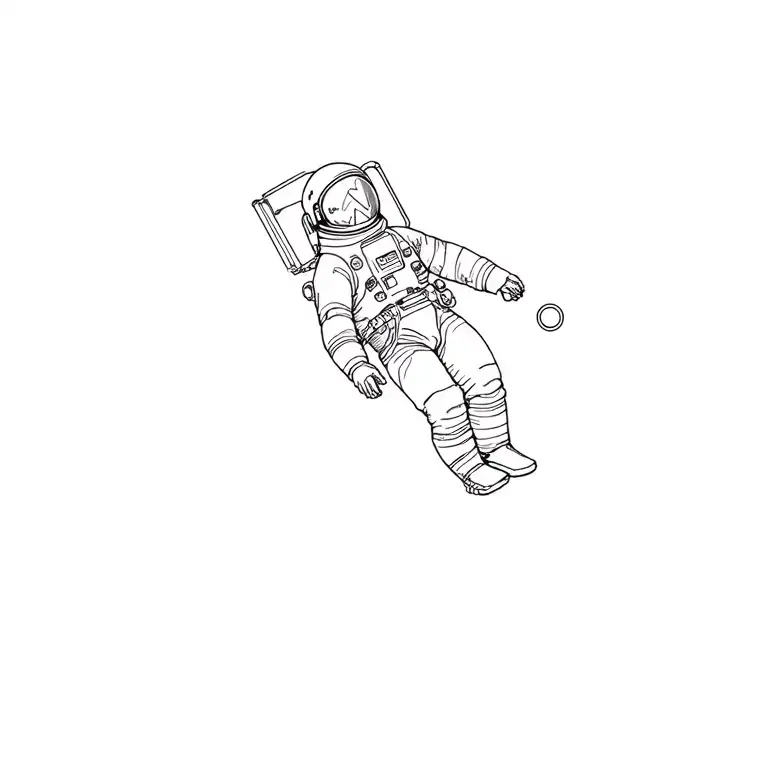 Astronaut Floating In Space