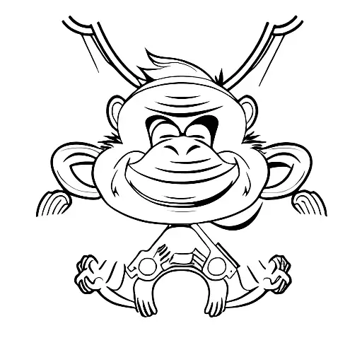 Monkey Happy Face Symbole For Group