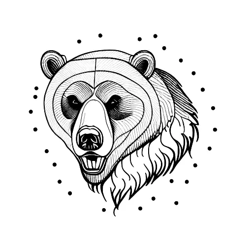 Grizzly Bear Head That Shows Pride