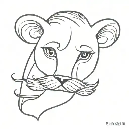 Animal With Whimsical Mustache