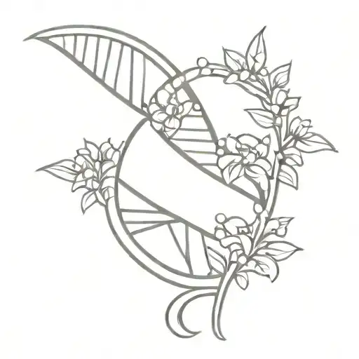Dna With Flowers