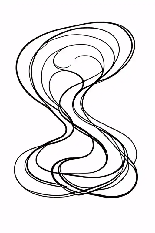 Abstract Lines That Form A Flowing River