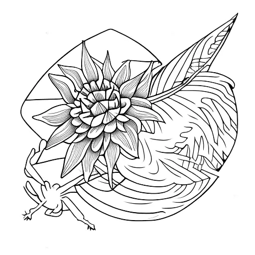 Raven With A Spider Lily